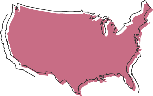 illustration of the united states map