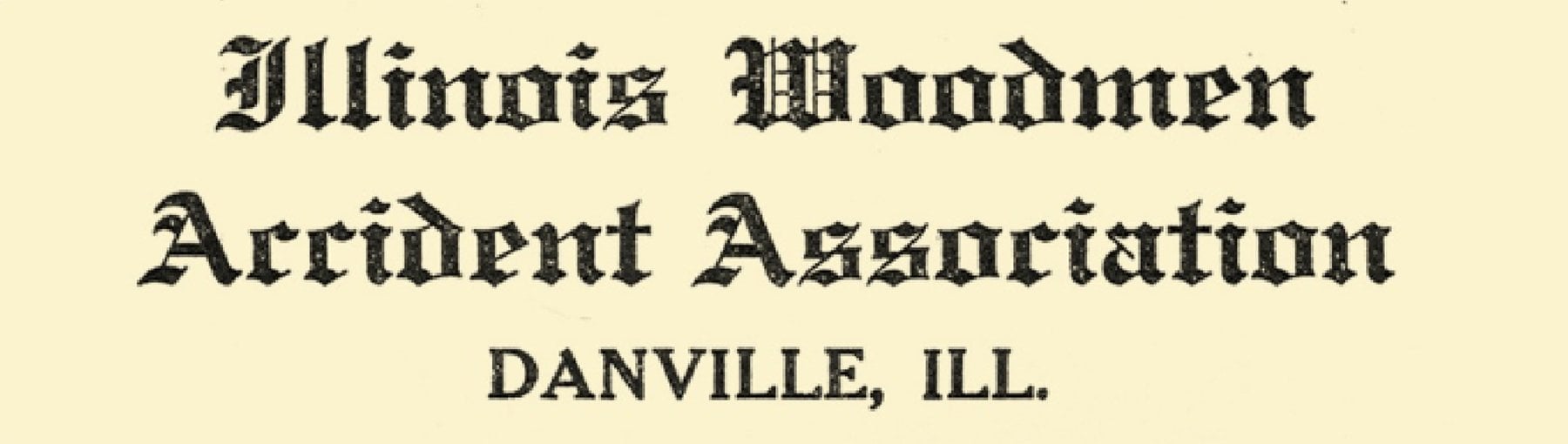 The logo for Illinois Woodmen Accident Association, which would later become Illinois Mutual.