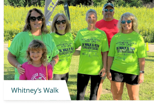 Illinois Mutual employees and family members at Whitney’s Walk