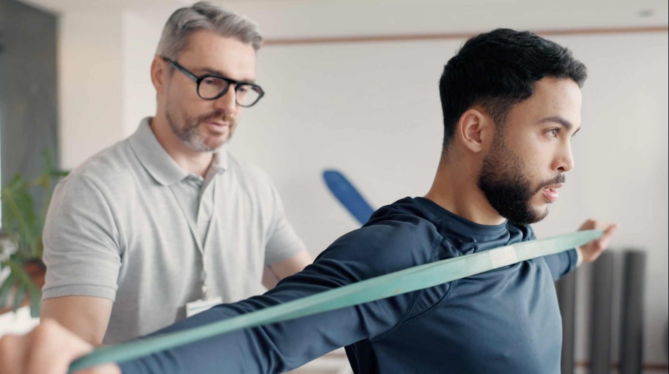 Physical Therapist working with a client