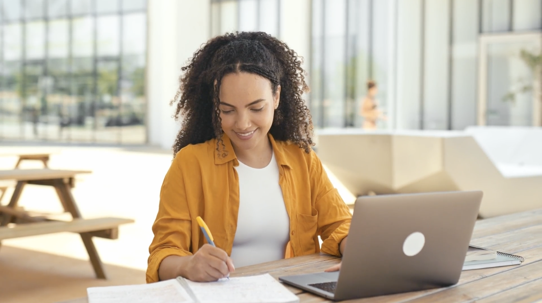 Young Woman working on her laptop