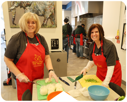 The Marketing team volunteering at the Ronald McDonald House of Central Illinois.