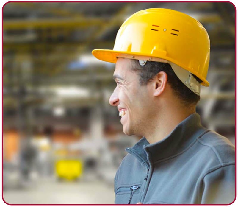 smiling construction worker