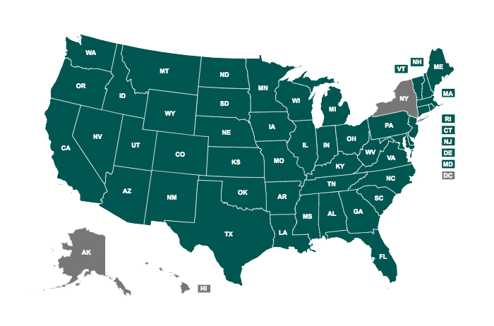 graphical map of the united states