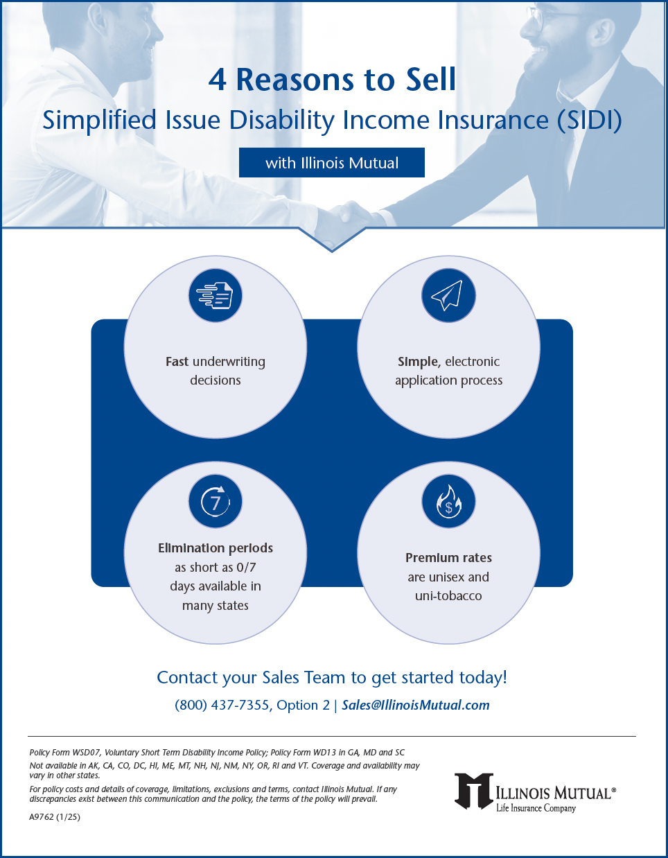 image of flyer A9762 4 Reasons to Sell DI with Illinois Mutual