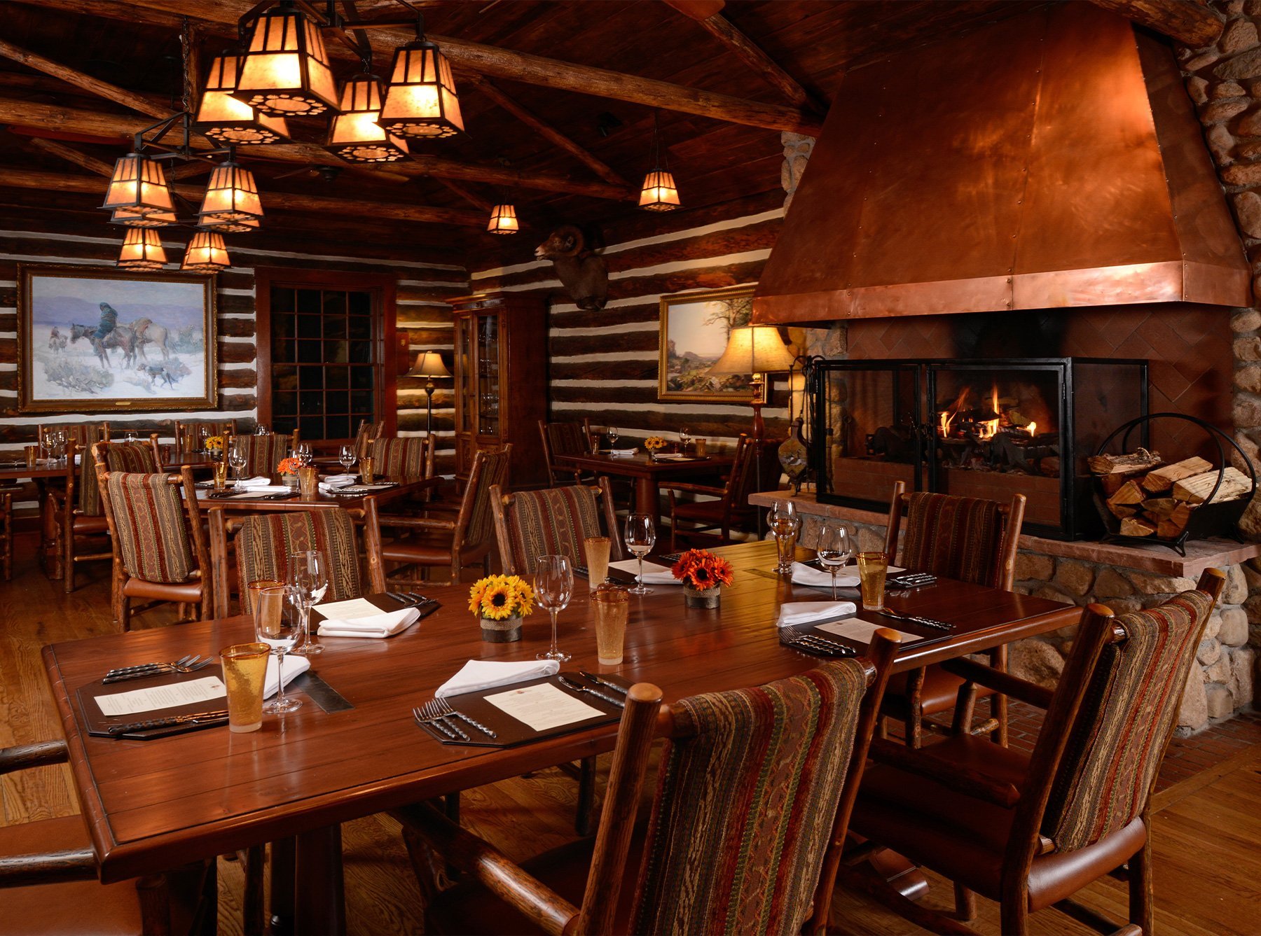 dining hall at the Broadmoor resort