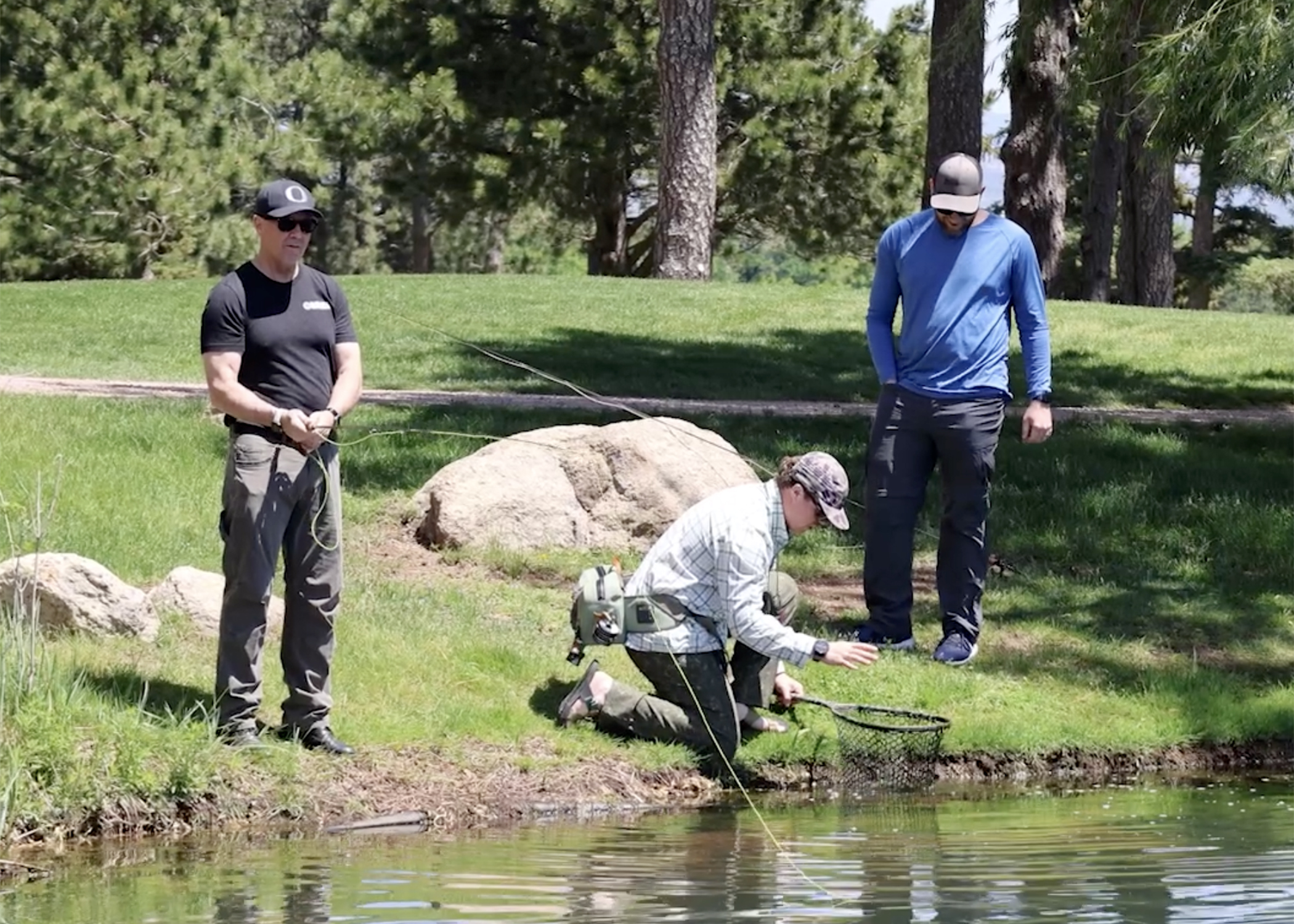 2 agent leaders event attendees fishing
