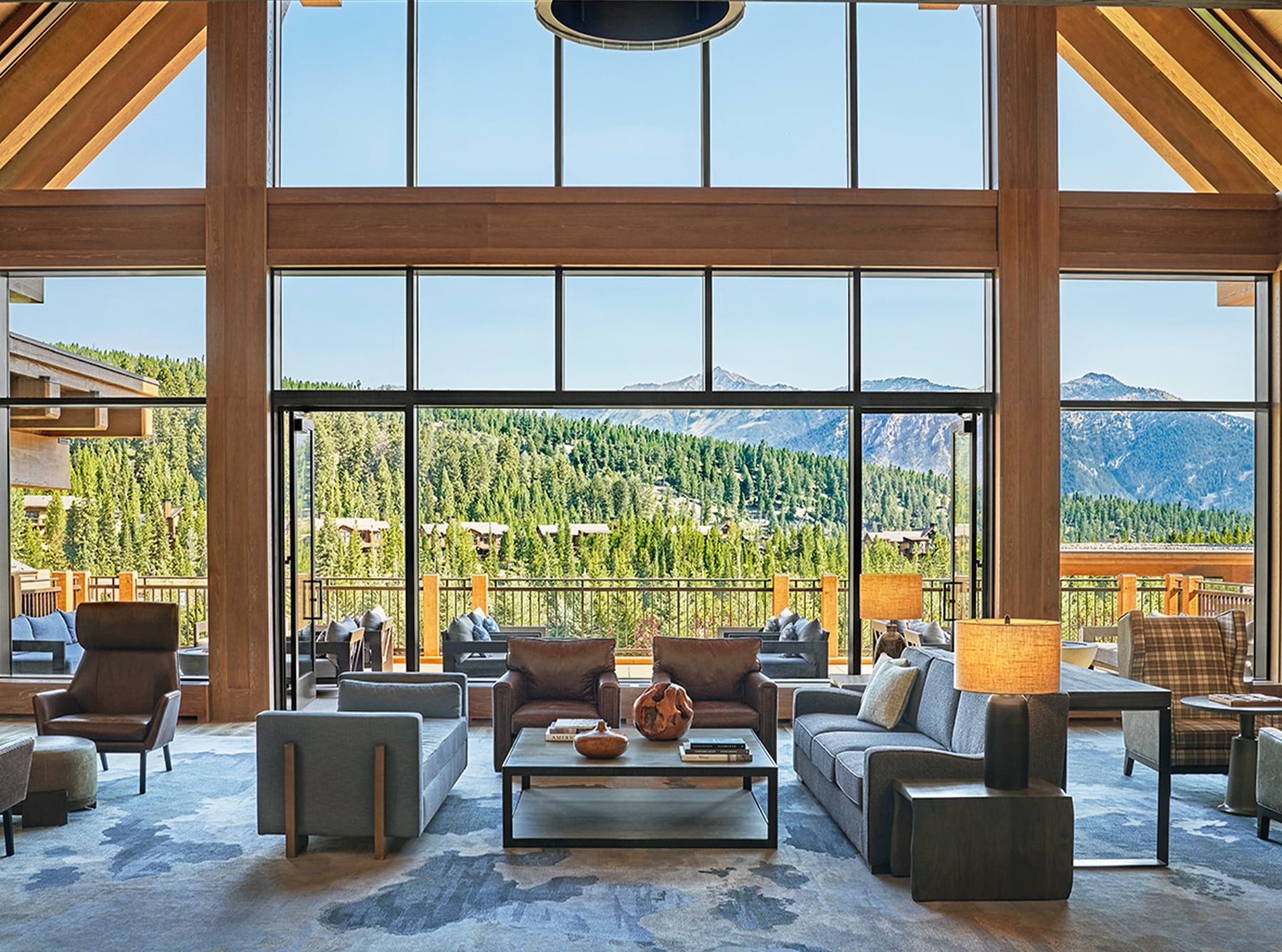 lobby of the Big Sky resort