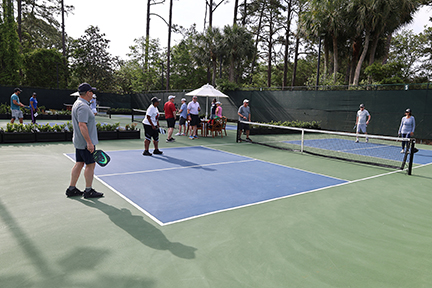 pickleball game in progress