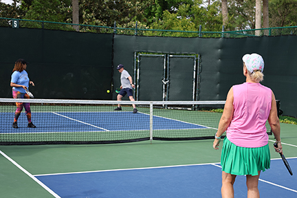 pickleball doubles game in progress