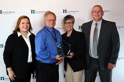 group photo with award winner, Bob