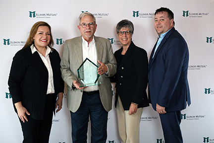 group photo with award winner, Walter