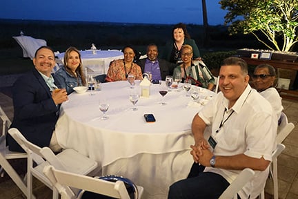 group of agents at the welcome reception
