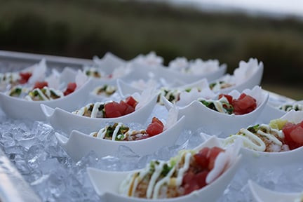food from the welcome reception