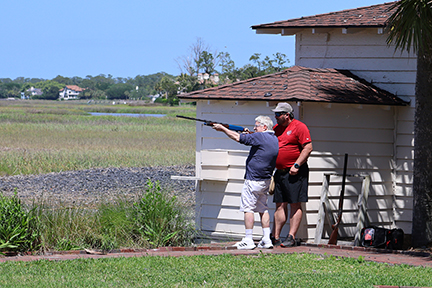 shooter at the skeet shooting activity