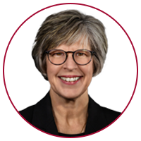 portrait photo of Lisa with a red border