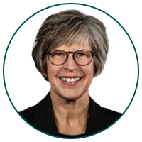 portrait photo of Lisa with a green border