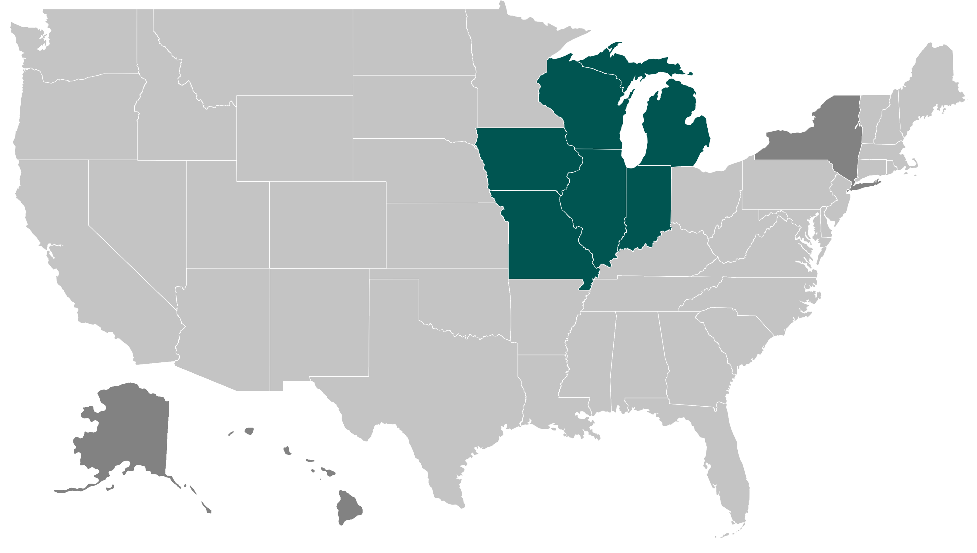 MidwestRegion graphic of the Midwest region