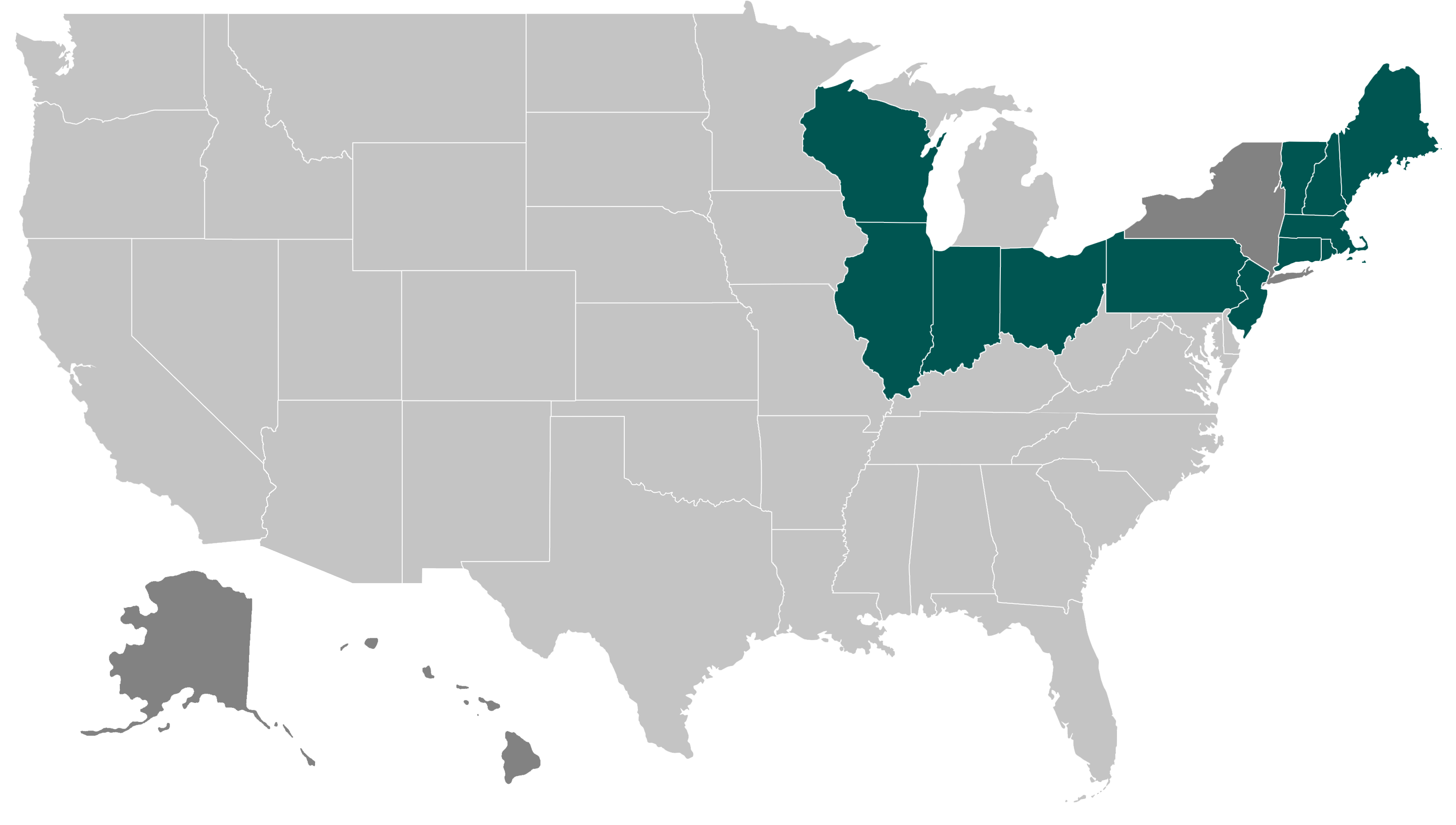 graphic of the Midwest region