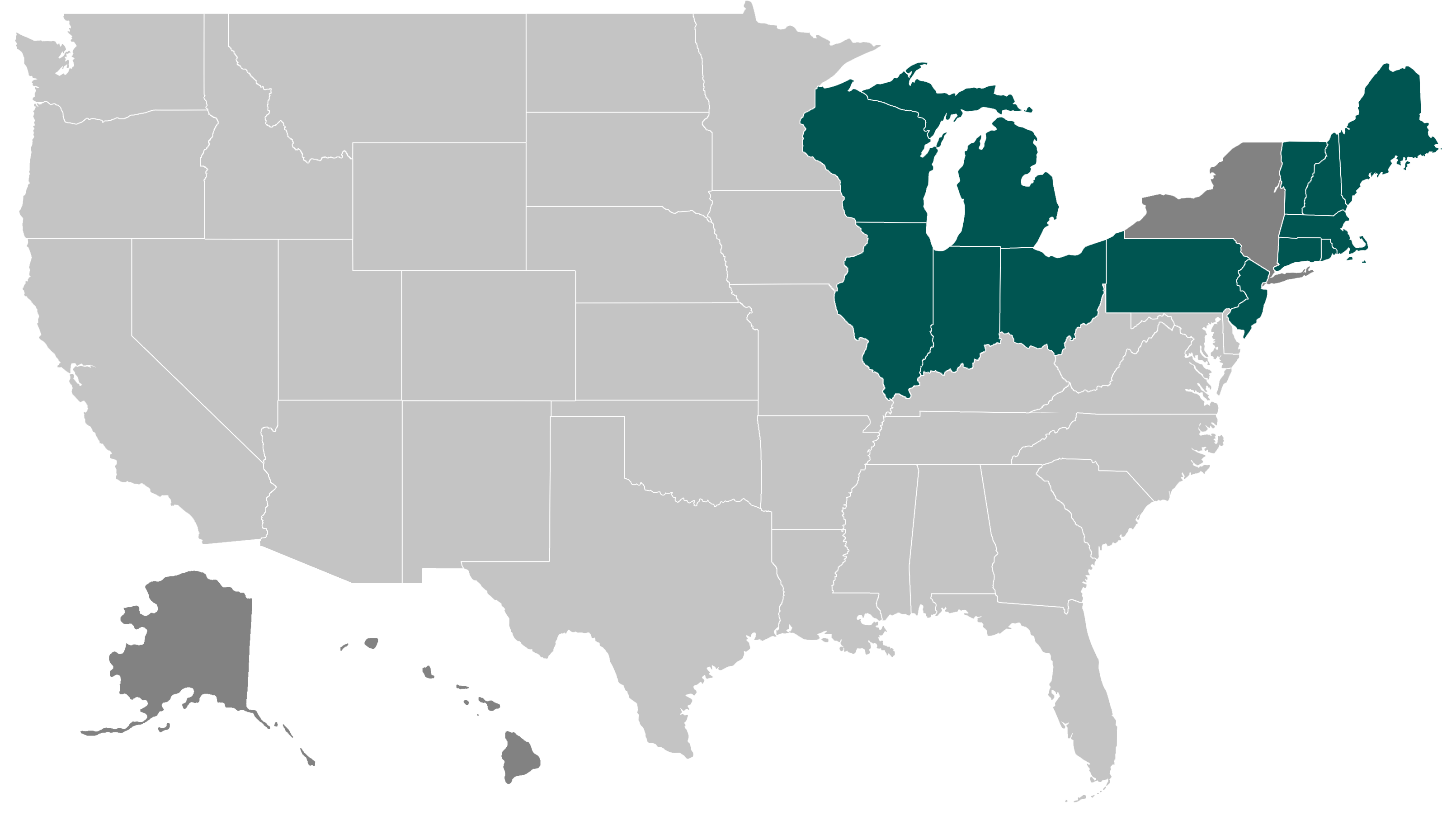 graphic of the Midwest region