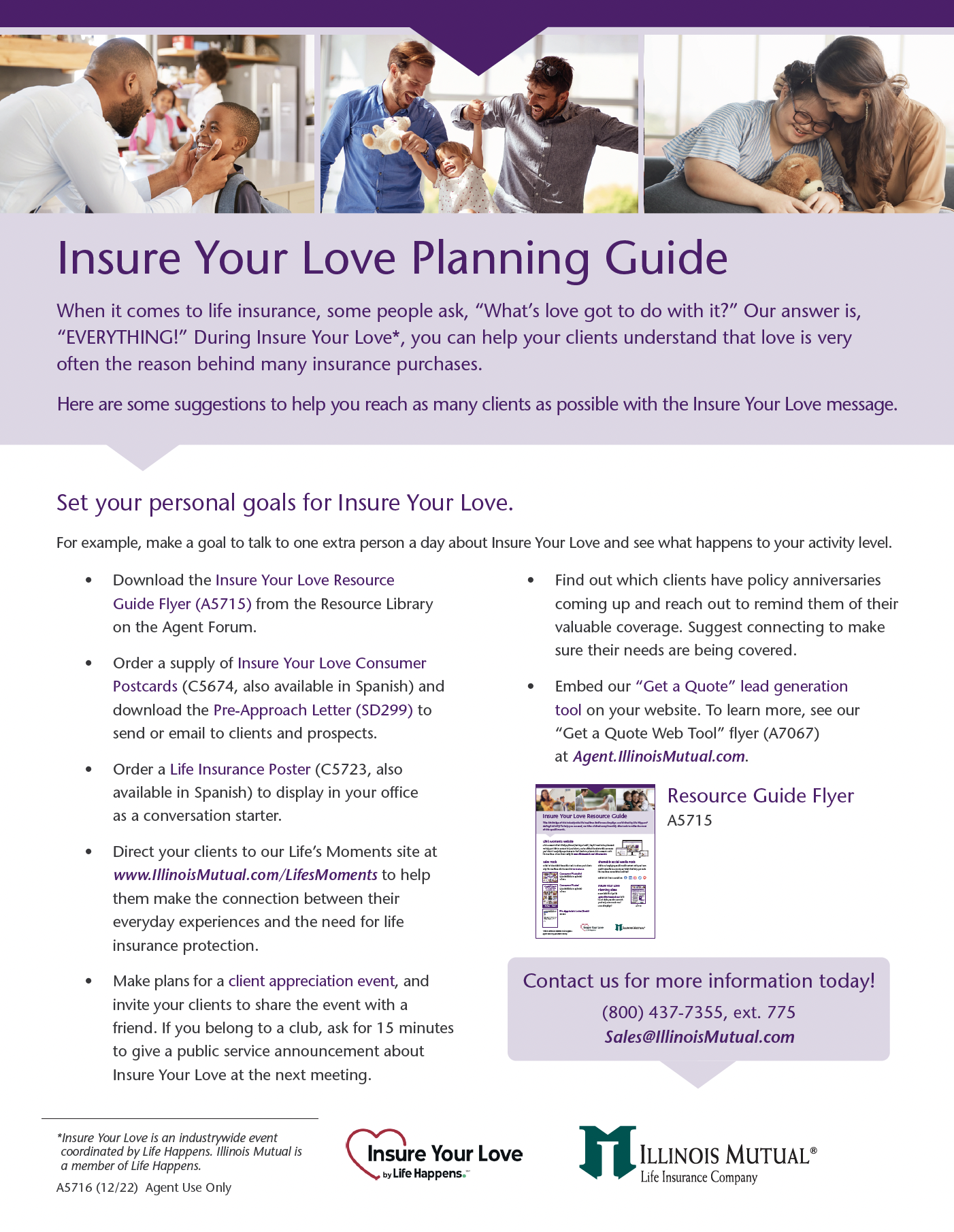 image of  our Insure Your Love Planning Guide Life