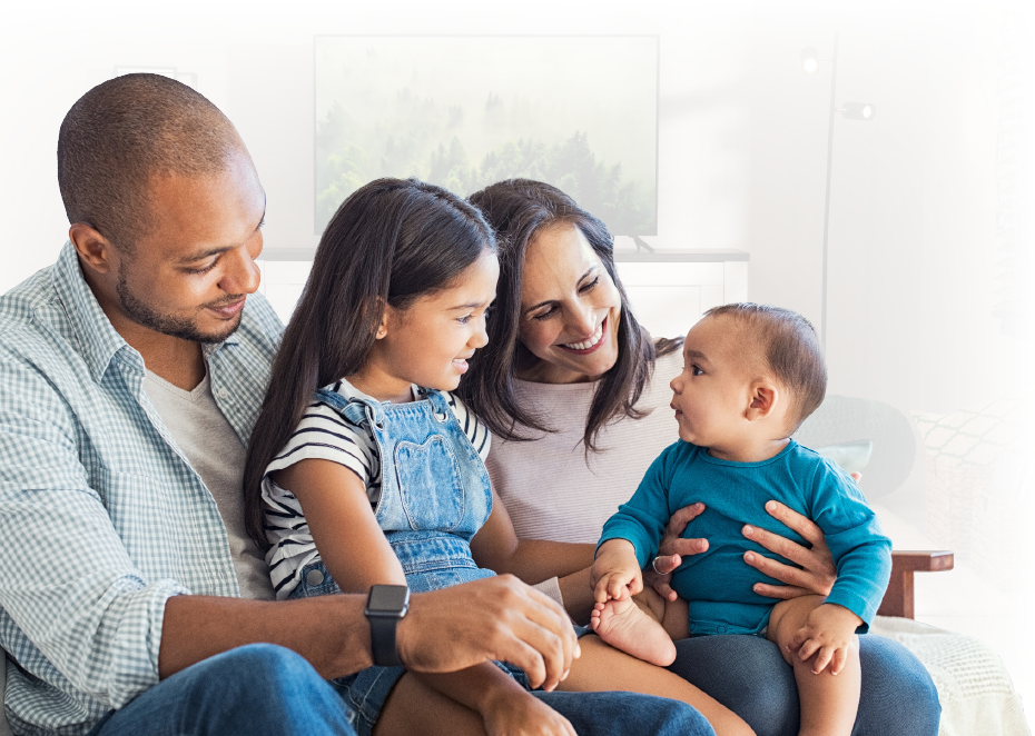 Happy family together