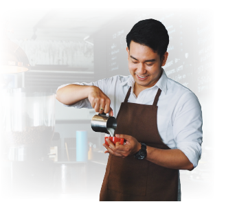image of a barista at work