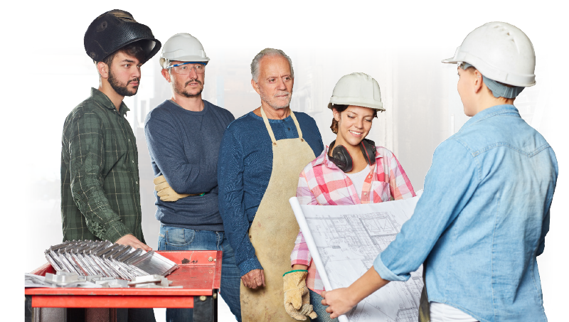 image of people at a construction site