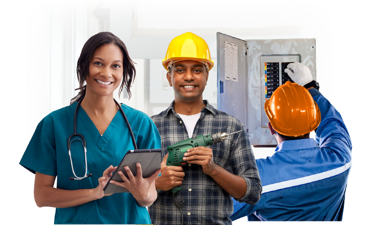 image of people from different occupations