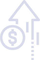 bluearrow blue illustration of a dollar sign and arrow