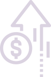 purplearrow-2 purple illustration of dollar sign and arrow