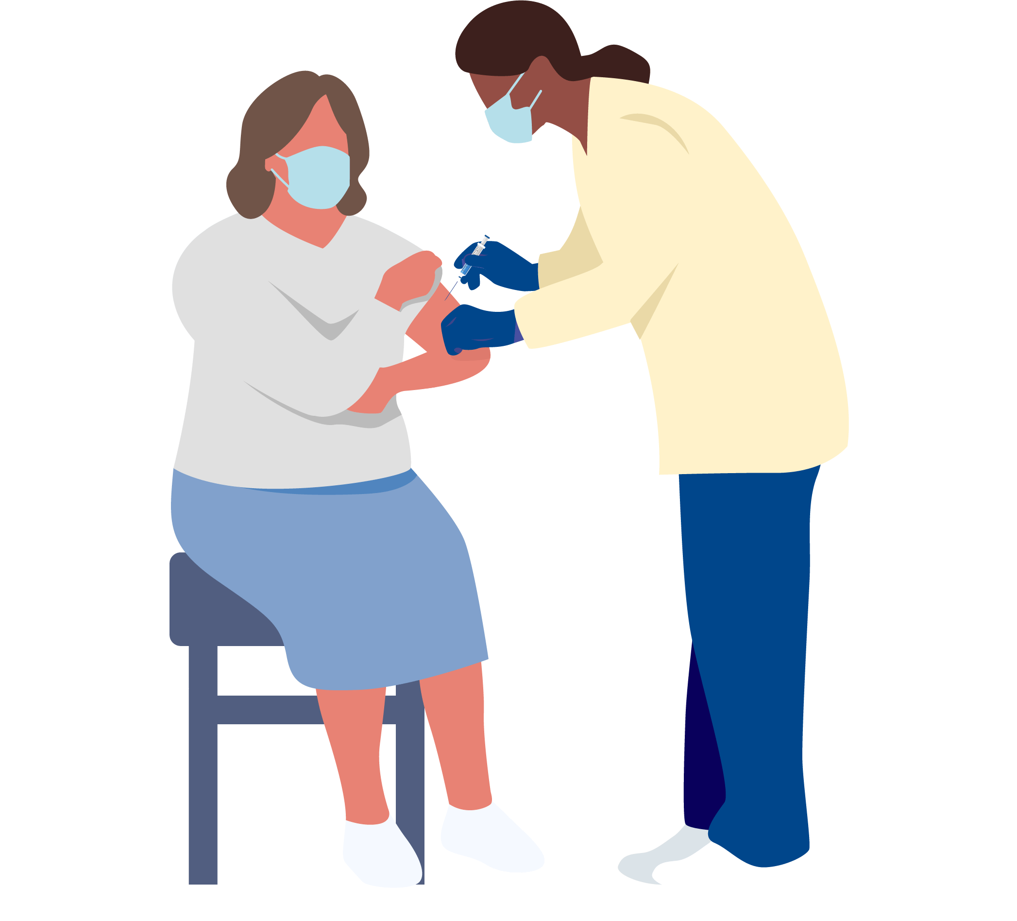Asset-2 illustrated graphic of a nurse with a patient