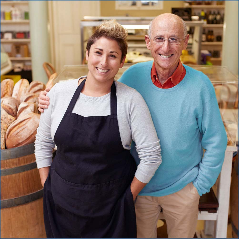 father and daughter small business owners