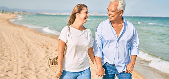 empty nesters on beach