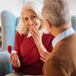 mature couple getting engaged