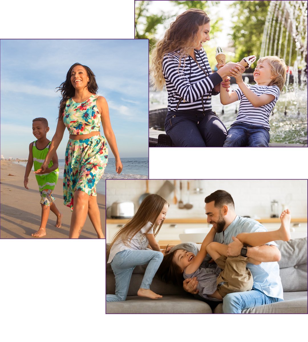 recently-divorced collage of photos depicting the Recently Divorced person
