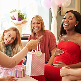 women at a baby shower