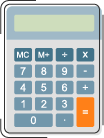 illustrated graphic of a calculator