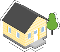 illustrated graphic of a house