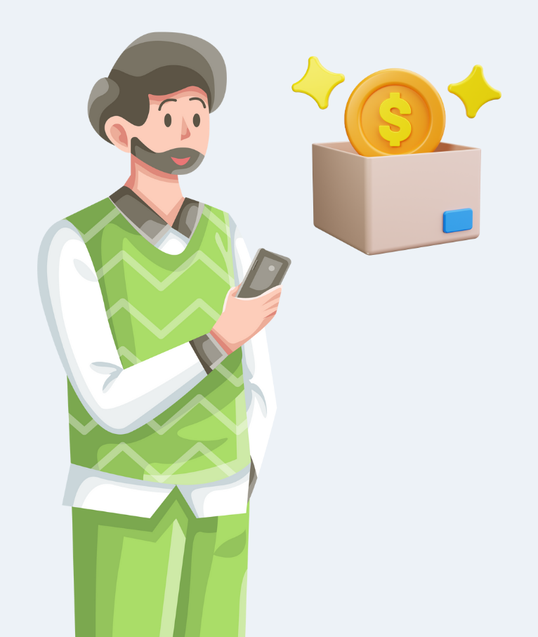 image of someone looking at phone