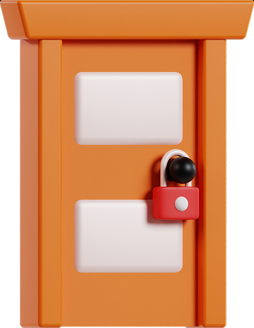 rop-door image of a door with a pad lock on it