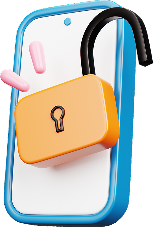 rop-phone image of a phone and a pad lock