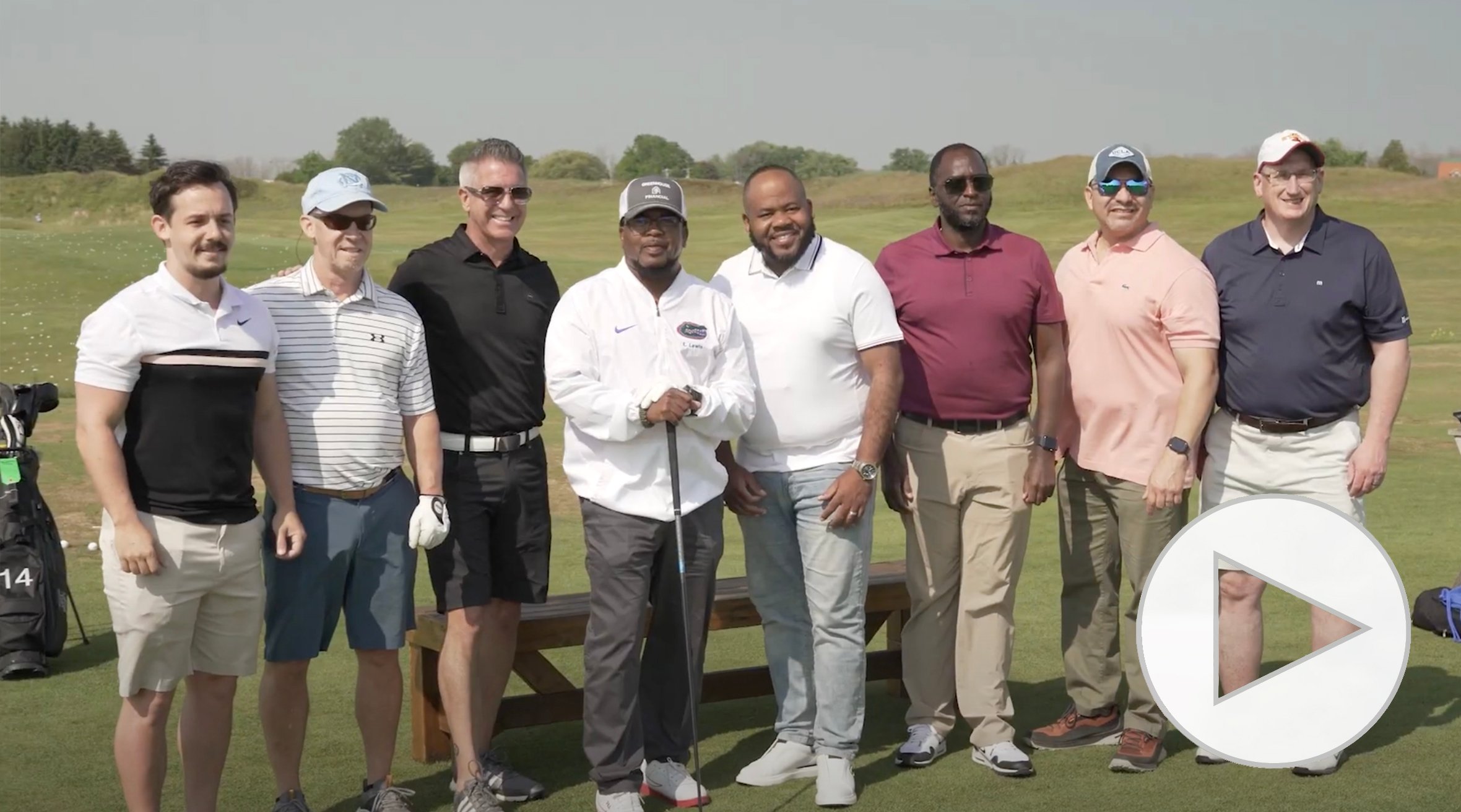 video thumbnail image of Illinois Mutual agents and guests golfing