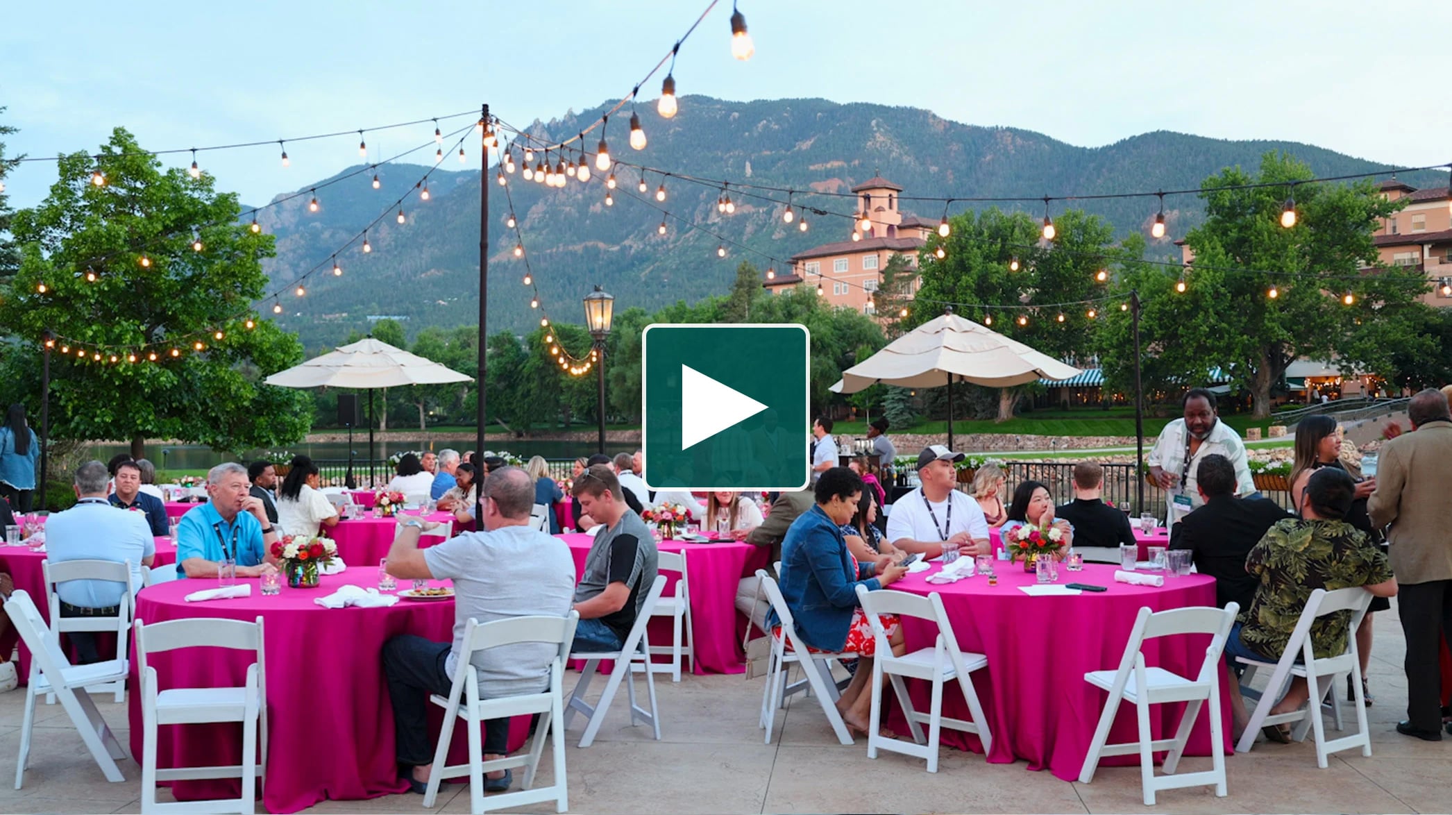 Video thumbnail image of agents and their guests at The Broadmoor during a reception