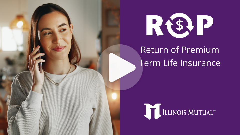 Return of premium term life animation video thumbnail