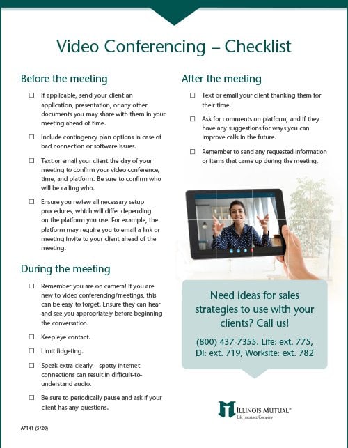 Thumbnail of the video conferencing checklist flier
